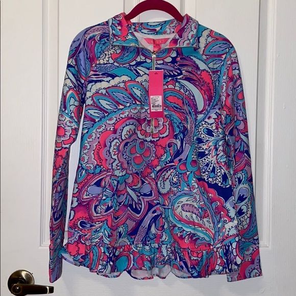 Killian popover pink tropics mermaids call NWT  lilly pulitzer various sizes - Picture 7 of 8